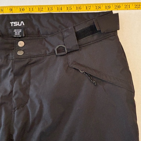 TSLA Men's Waterproof Softshell Ski Pants - size XL black - EUC - Adjust Waist - Picture 10 of 11